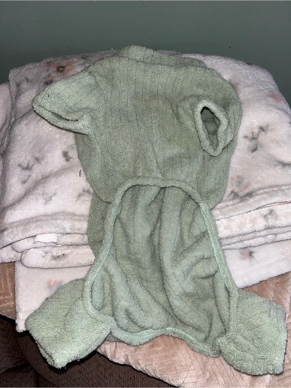 Plush Light Green Dog Sweater